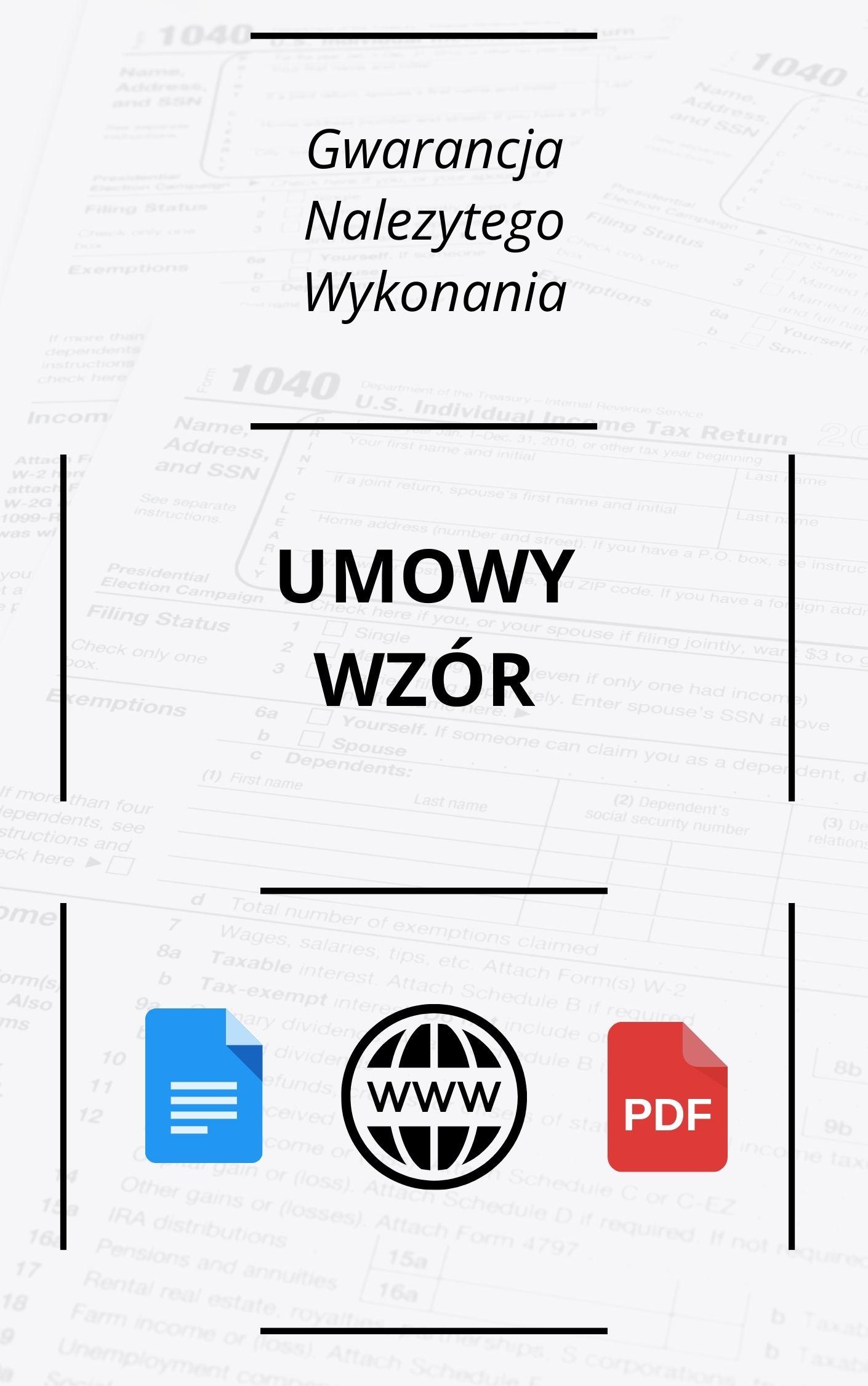 Gwarancja Należytego Wykonania Umowy