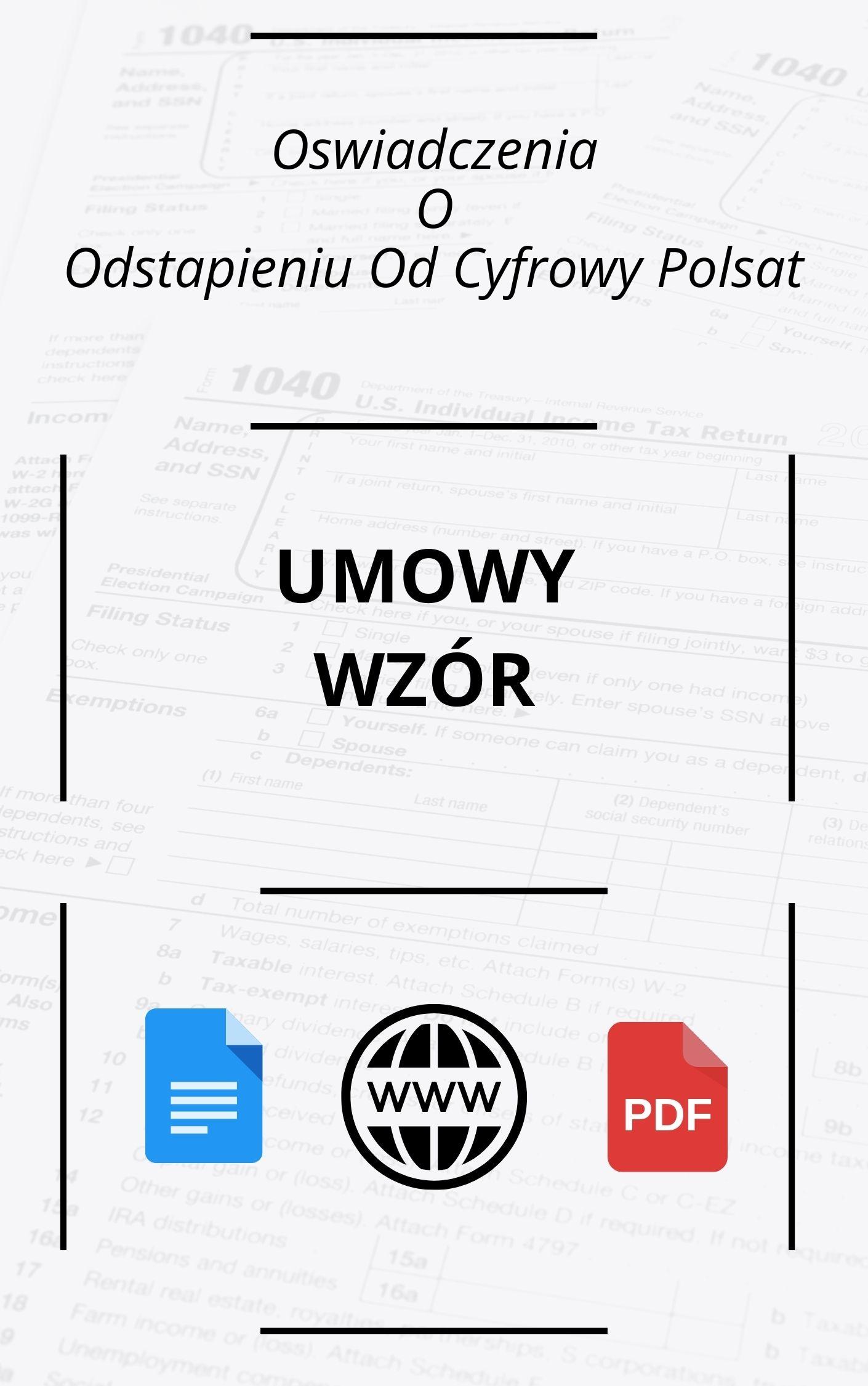 Oświadczenia O Odstąpieniu Od Umowy Cyfrowy Polsat